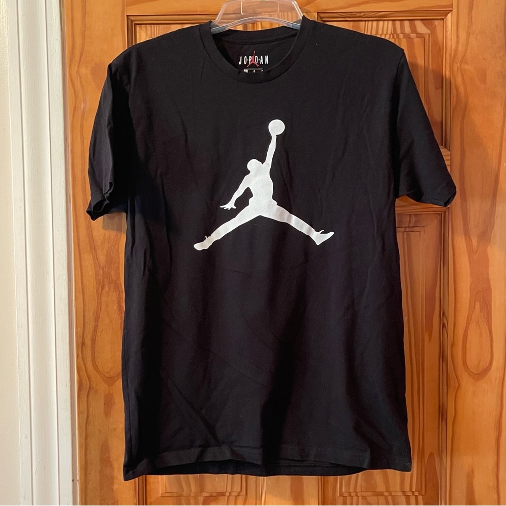 Jordan Black Tee with White Jumpman Logo